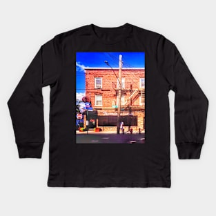 Bay St, Tompkinsville, Staten Island, NYC Kids Long Sleeve T-Shirt